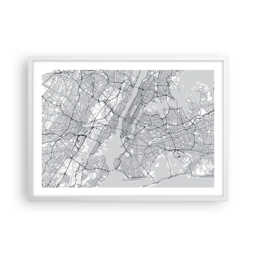 Poster in een witte lijst - De anatomie van een metropool - 70x50 cm