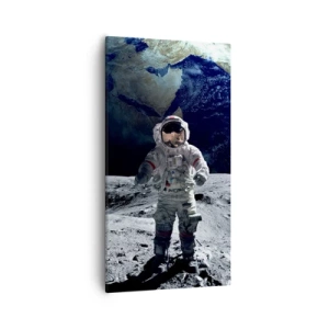 Schilderen op canvas - Groetjes van de maan - 55x100 cm