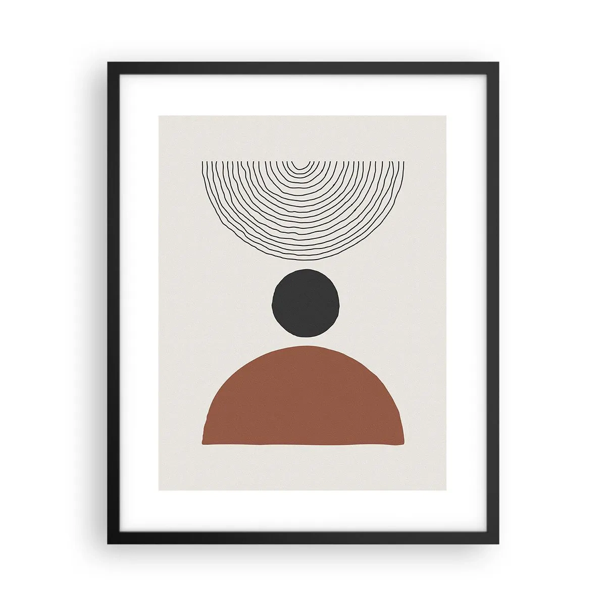 Poster in een zwarte lijst - Het middelpunt van de aandacht - 40x50 cm