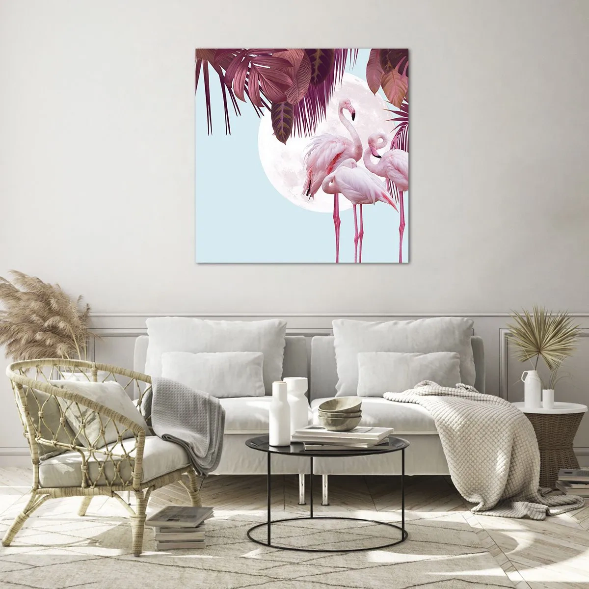 Schilderen op glas - Drie vogel genaden - 60x60 cm