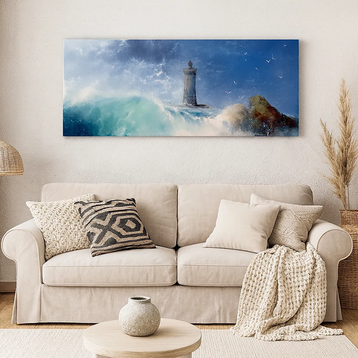 Schilderen op canvas - Op uw hoede voor de elementen - 30x30 cm