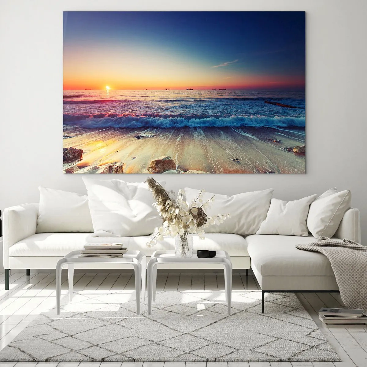 Schilderen op glas - Hoe zit het met de horizon? - 120x80 cm