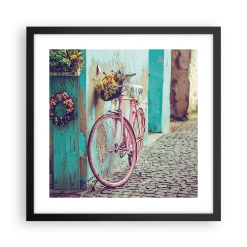 Poster in een zwarte lijst - Ben zo terug - 40x40 cm