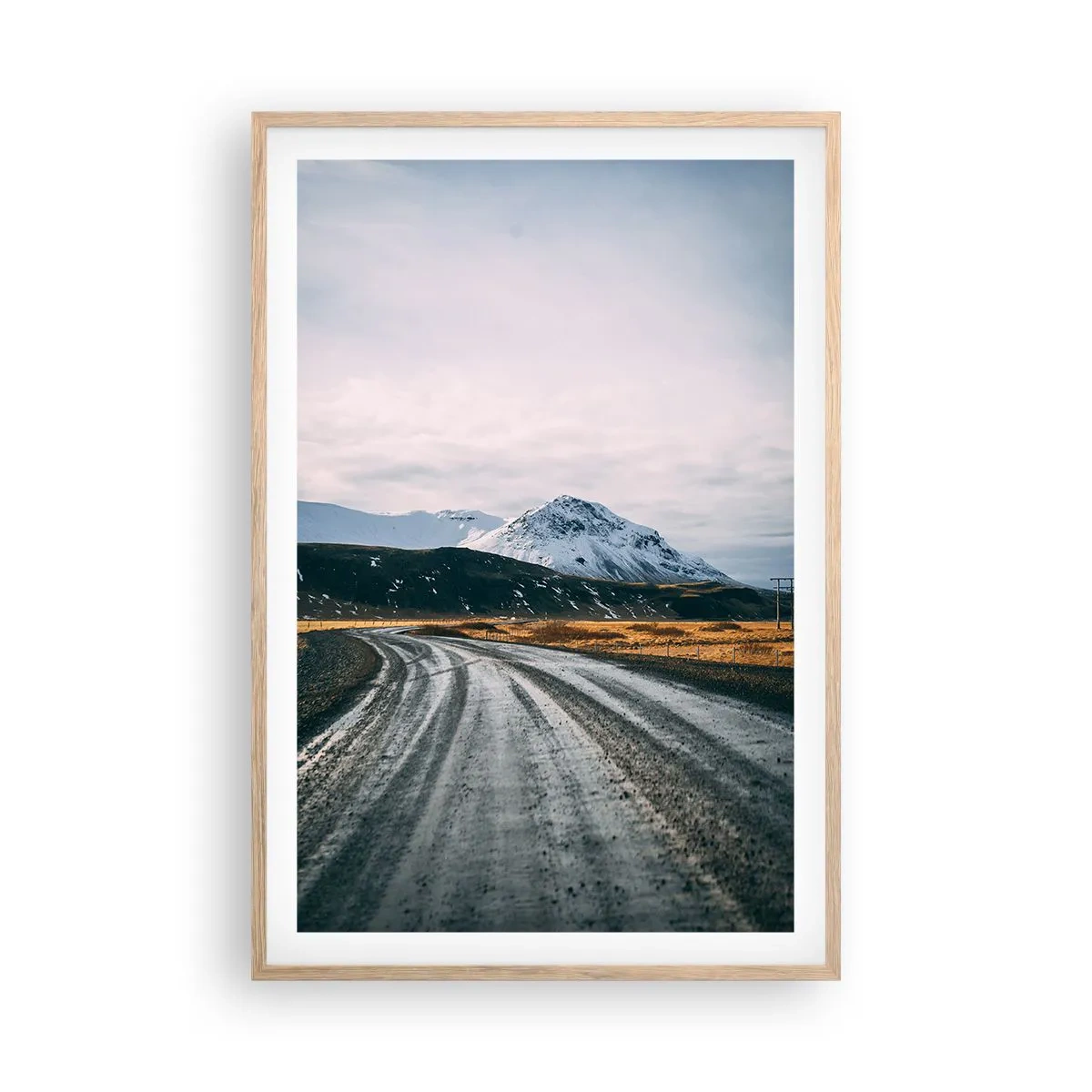 Een poster in een licht eiken lijst - In de IJslandse sfeer - 61x91 cm