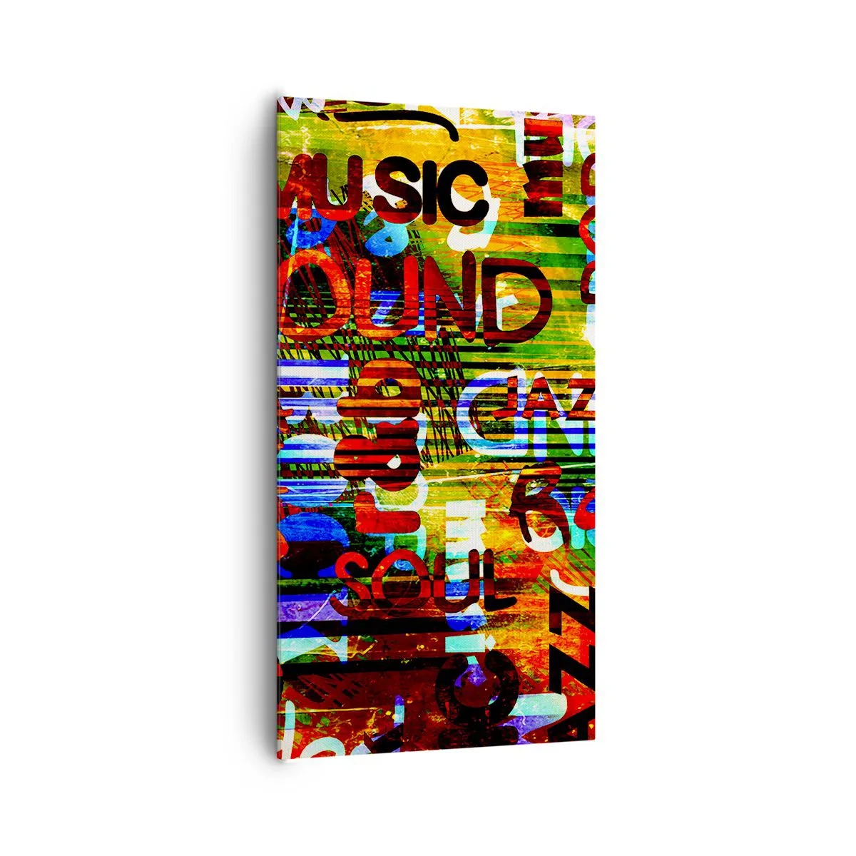 Schilderen op canvas - Alle kleuren van het geluid - 65x120 cm