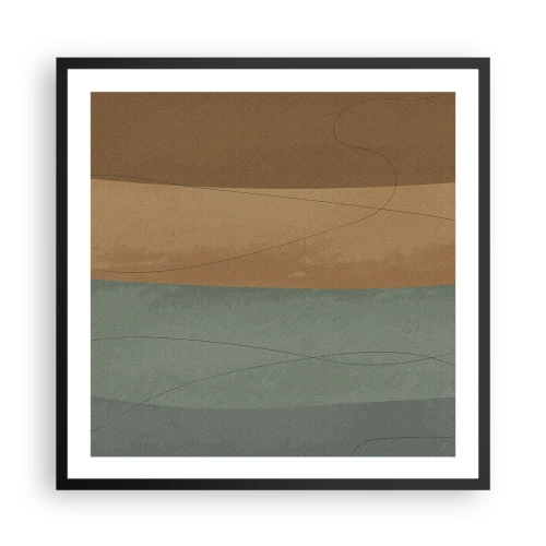 Poster in een zwarte lijst - Horizontale compositie - 60x60 cm