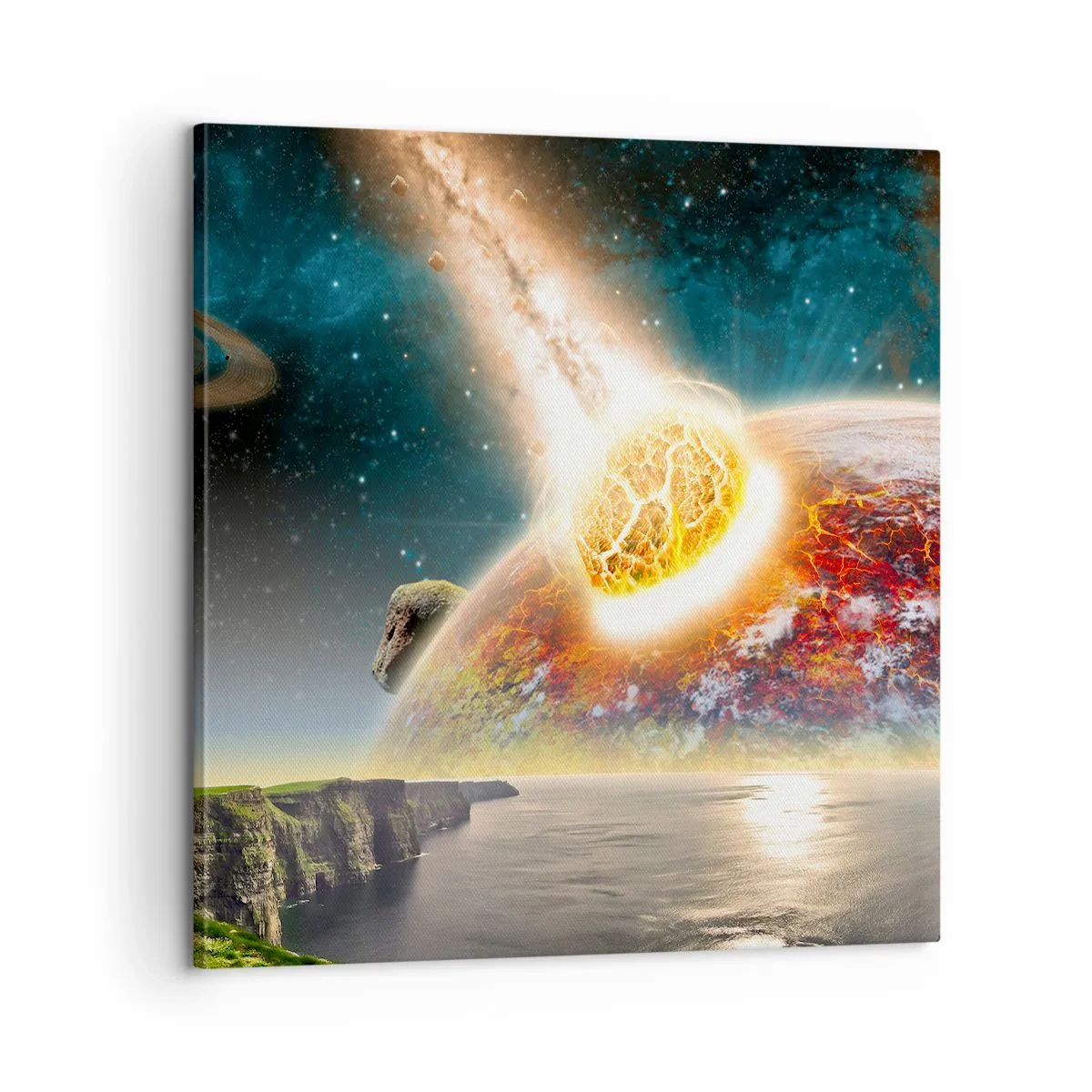 Schilderen op canvas - Kosmisch drama - 60x60 cm