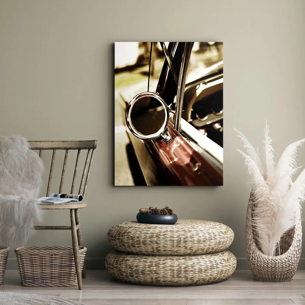 Schilderen op canvas - Een auto met een ziel - 55x100 cm