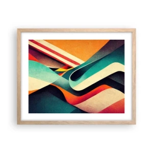 Een poster in een licht eiken lijst - Intensieve compositie - 50x40 cm