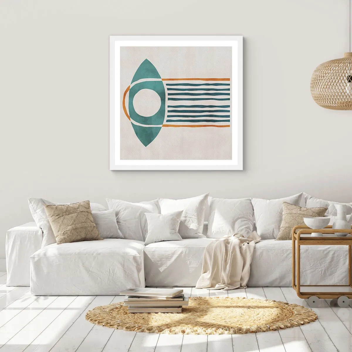 Poster in een witte lijst - Tekens en rituelen - 40x40 cm