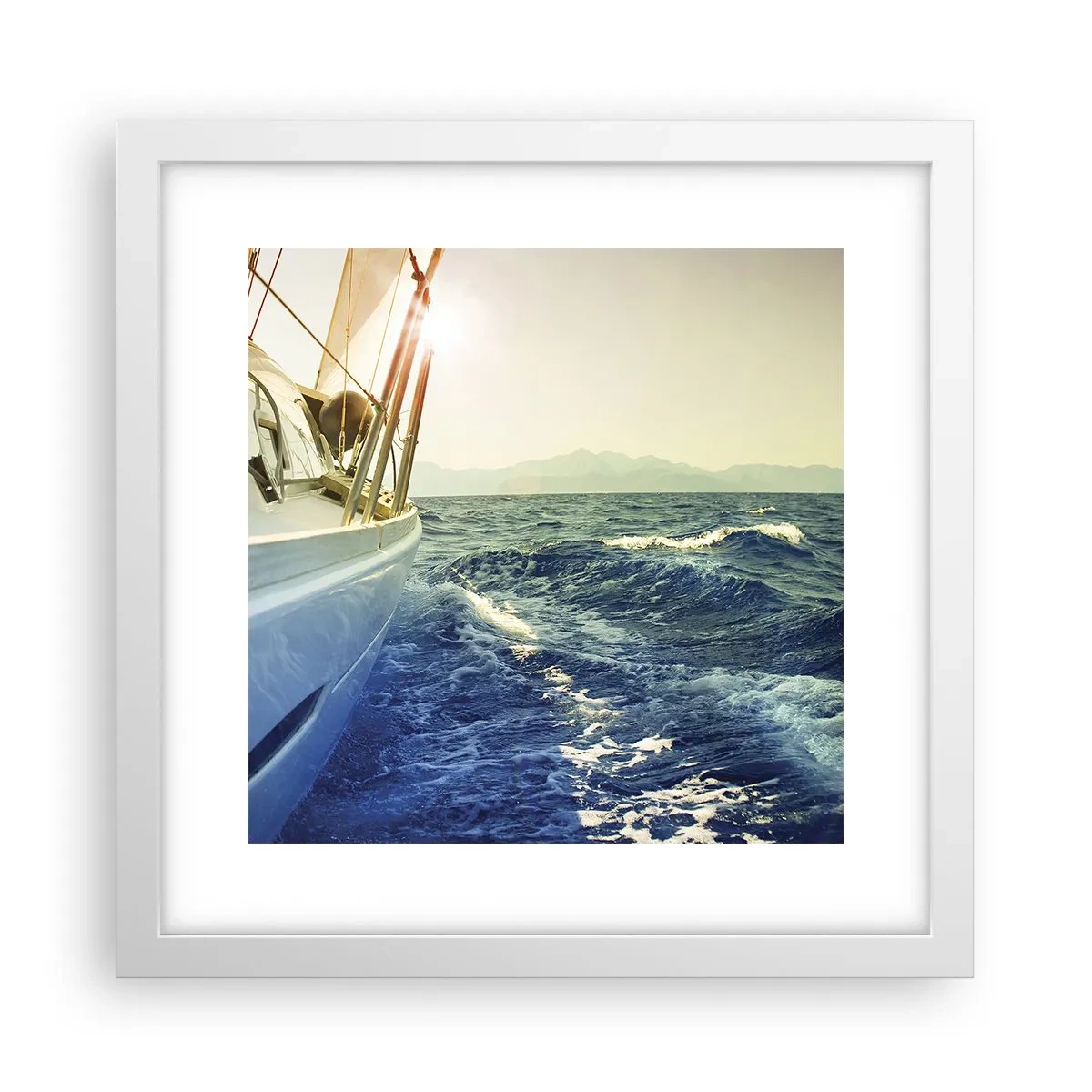 Poster in een witte lijst - Voor het avontuur - 30x30 cm