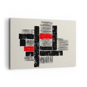 Schilderen op canvas - Rood en zwart - 100x70 cm