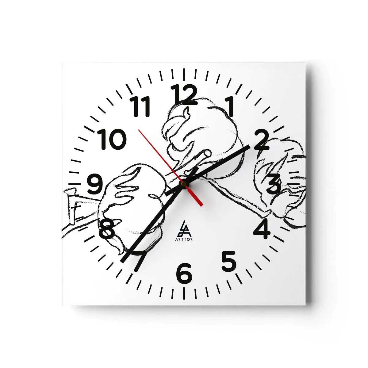 Wandklok - Klok - Katoen dons - 40x40 cm