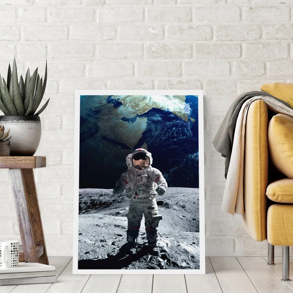 Poster - Groetjes van de maan - 40x50 cm