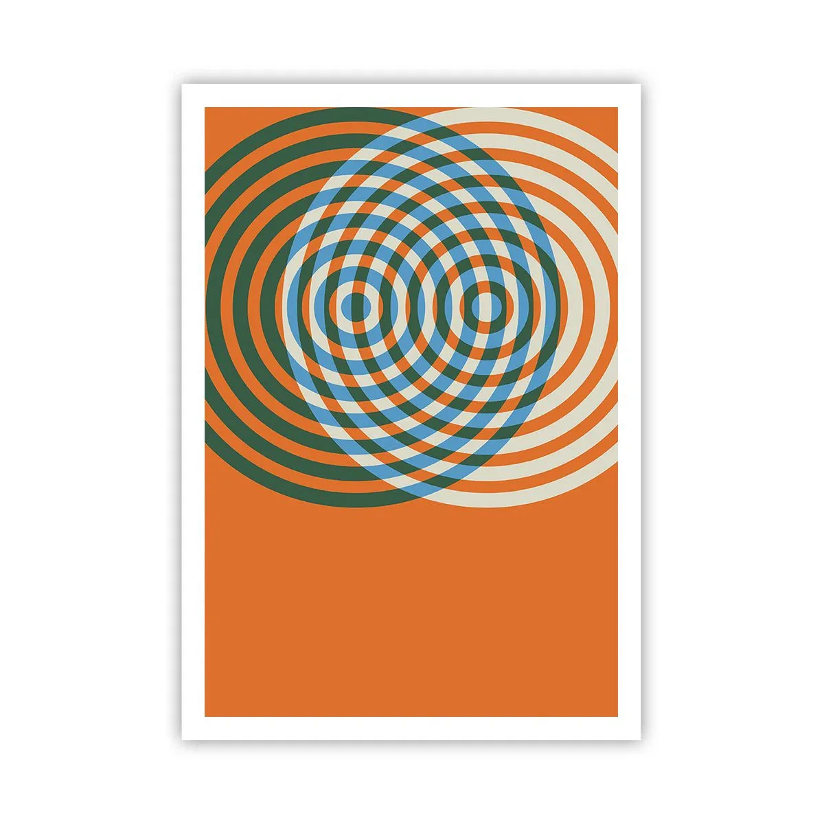Poster - Abstracte circulaire variatie - 70x100 cm