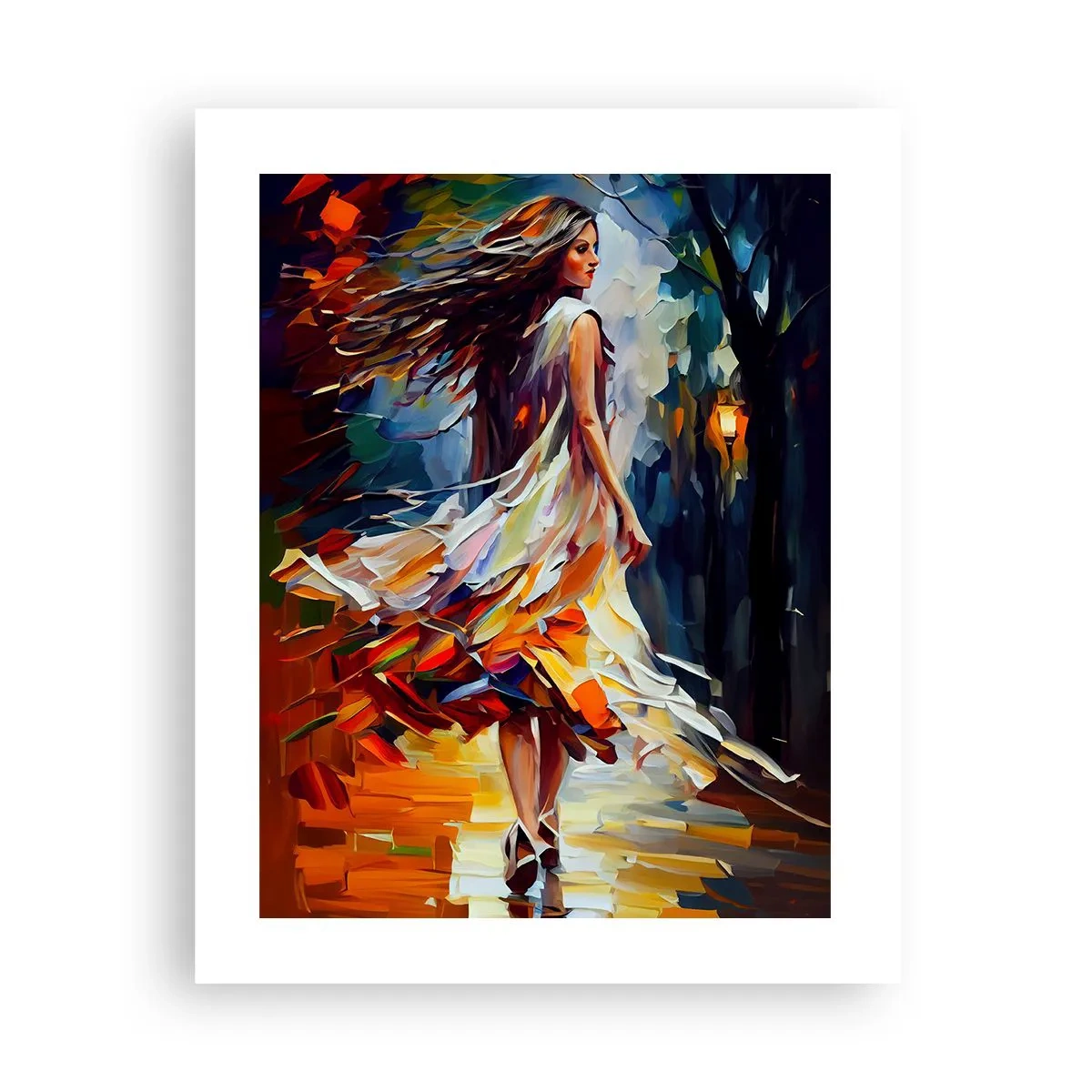Poster - Herfst meisje - 40x50 cm