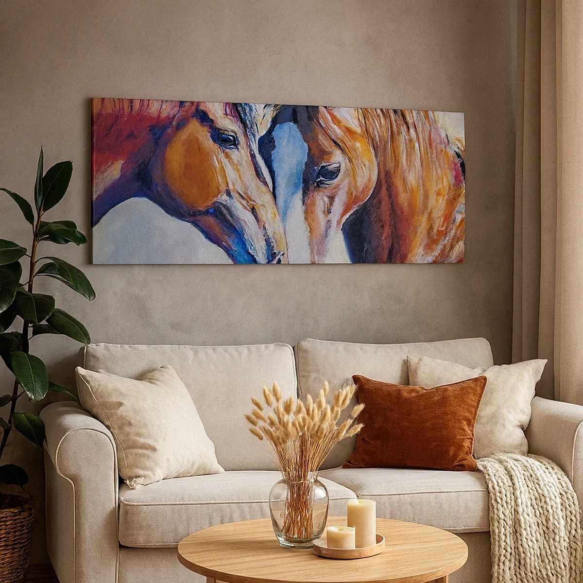 Schilderen op canvas - Is het vriendschap? is het liefde? - 30x30 cm