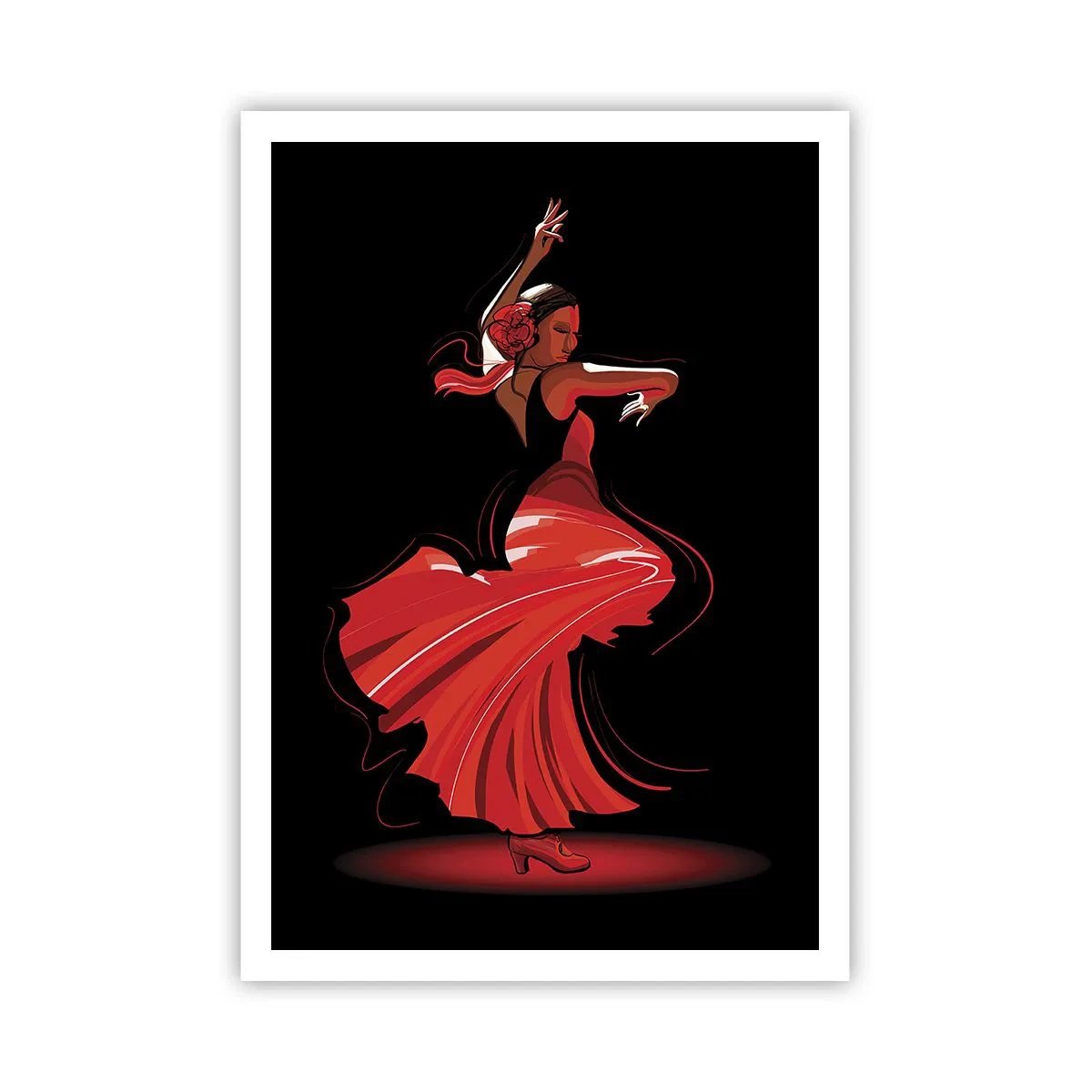 Poster - De vurige geest van flamenco - 70x100 cm