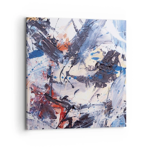 Schilderen op canvas - Gekke dans van abstractie - 70x70 cm