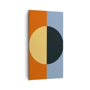 Schilderen op canvas - Een compositie van warmte en koelte - 55x100 cm