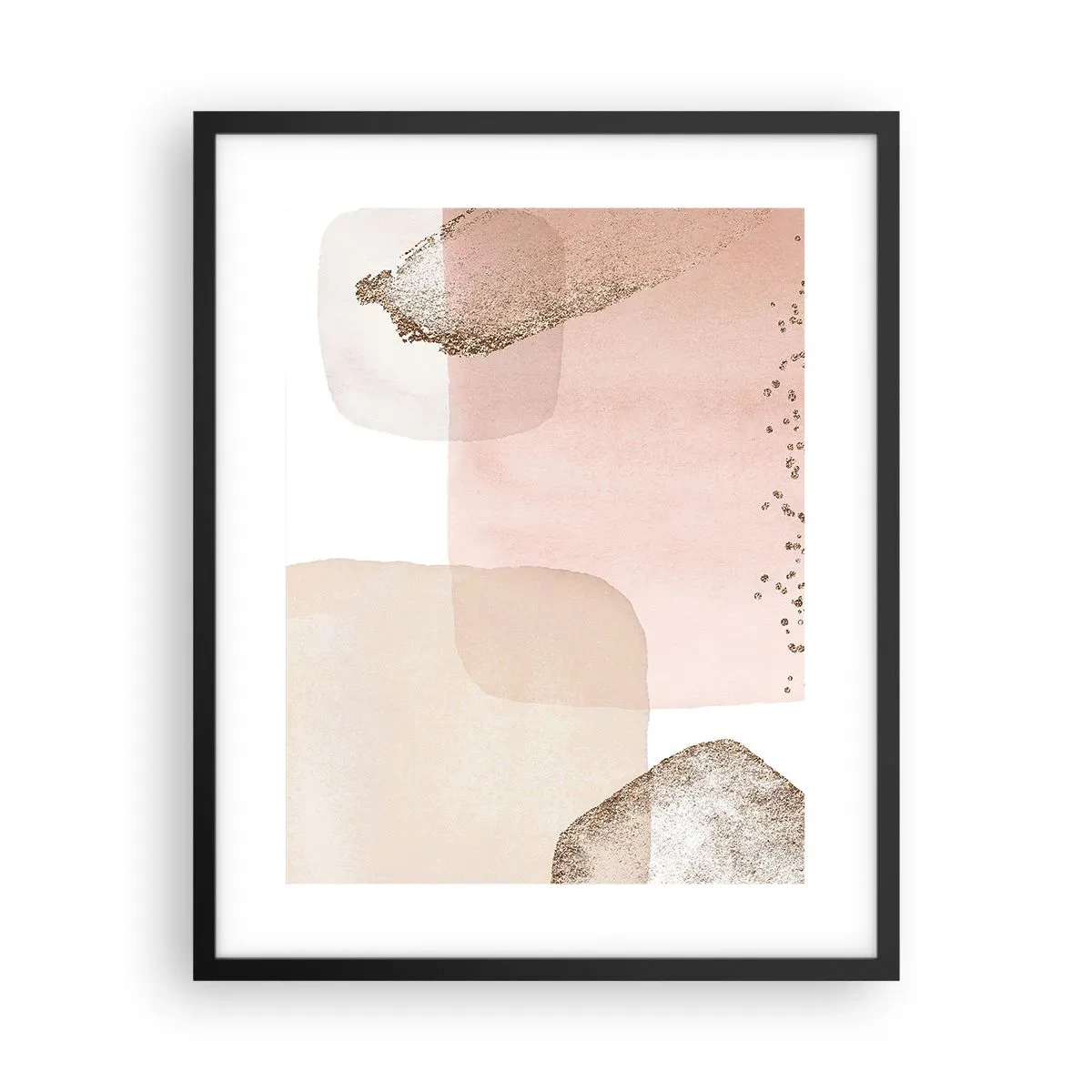 Poster in een zwarte lijst - Een blik door kleur - 40x50 cm