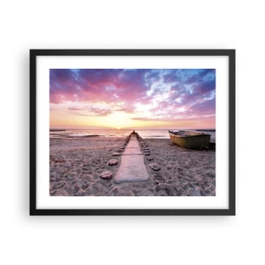 Poster in een zwarte lijst - Een moment van diepe ervaring - 50x40 cm