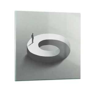 Schilderen op glas - En wees hier slim - 50x50 cm