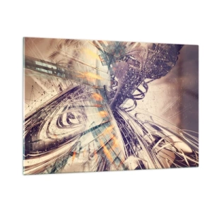 Schilderen op glas - In grote haast - 120x80 cm