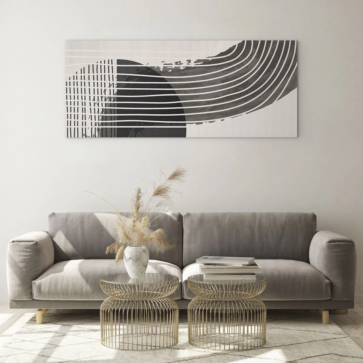 Schilderen op glas - Daar en terug - 100x40 cm