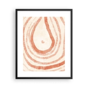 Poster in een zwarte lijst - Koraalcirkels – compositie - 40x50 cm