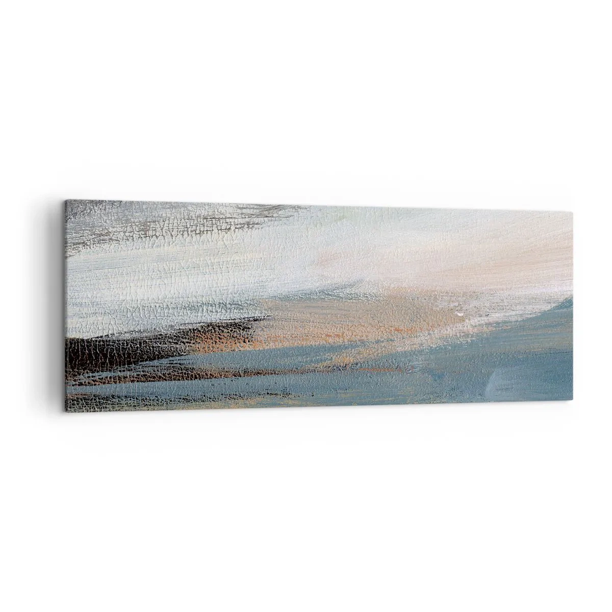Schilderen op canvas - Abstractie: noordelijk landschap - 140x50 cm