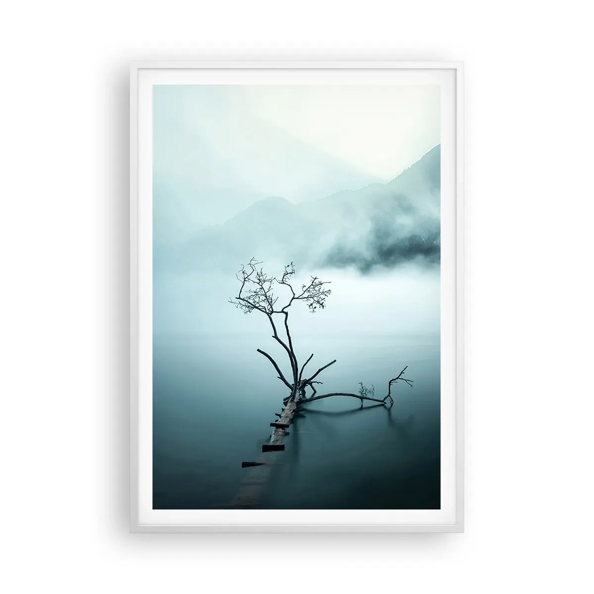 Poster in een witte lijst - Van water en mist - 70x100 cm