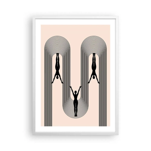 Poster in een witte lijst - Op zijn kop - 50x70 cm