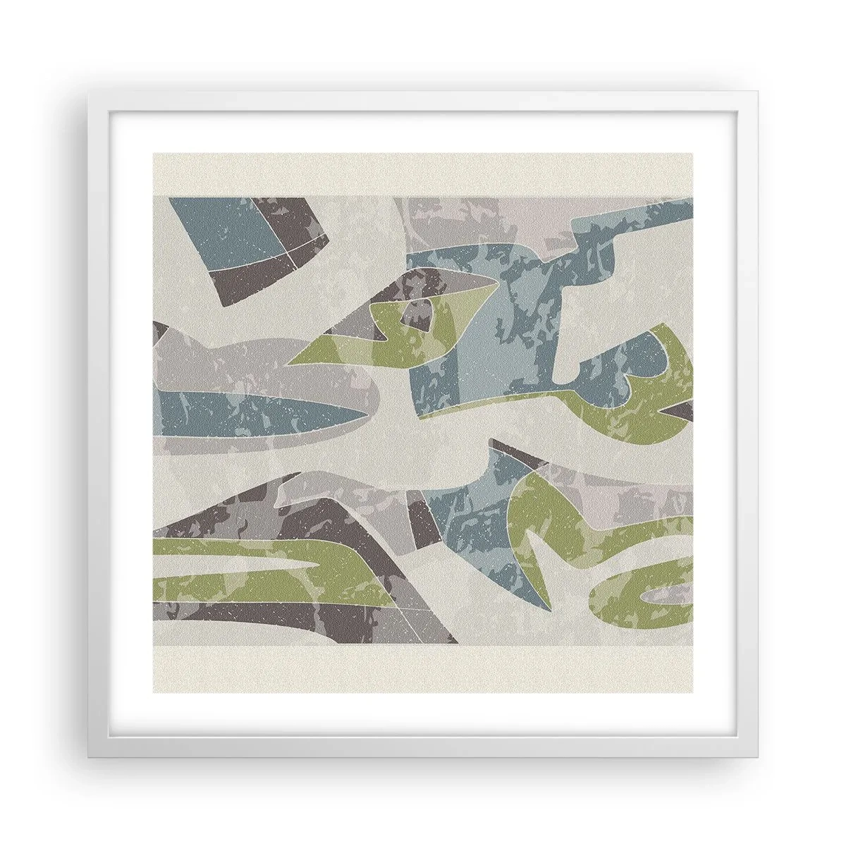 Poster in een witte lijst - Compositie achter het glas - 50x50 cm