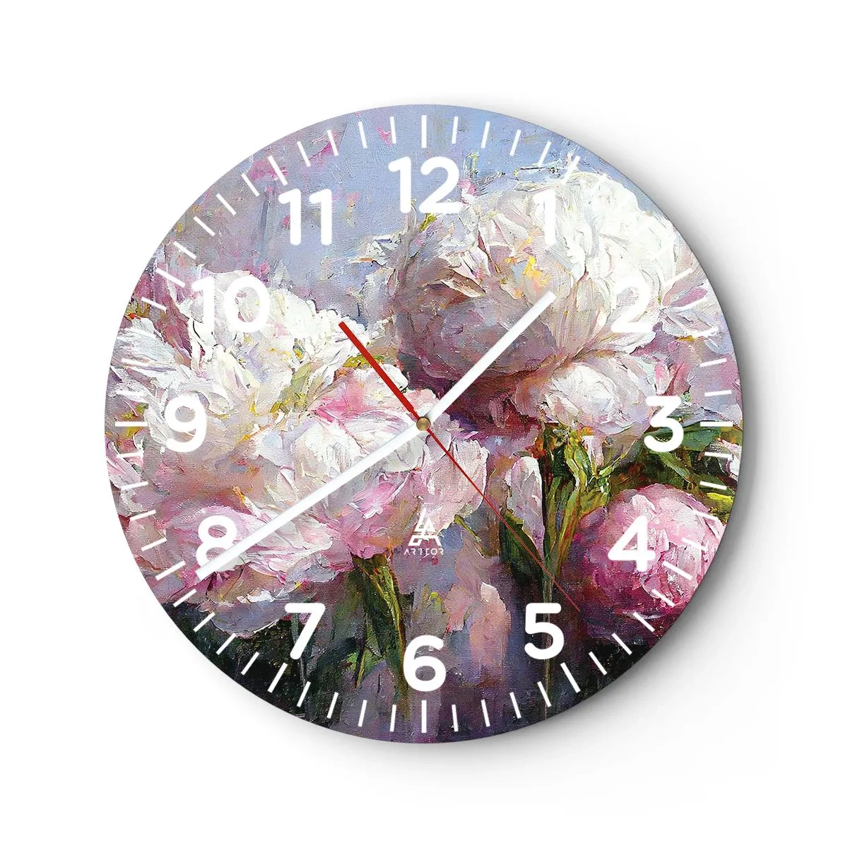 Wandklok - Klok - Een boeket vol leven - 30x30 cm