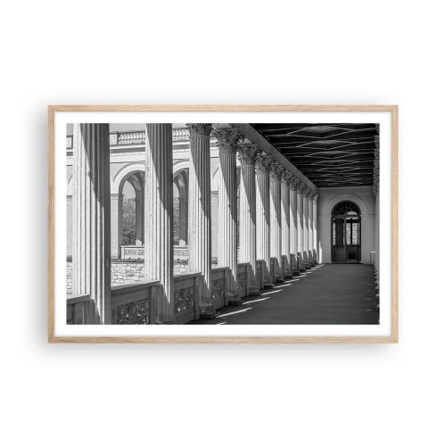 Een poster in een licht eiken lijst - Zonnige arcade - 91x61 cm