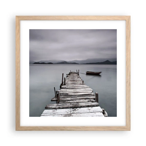 Een poster in een licht eiken lijst - Je kunt morgen gaan - 40x40 cm