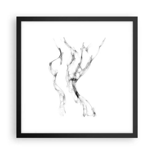 Poster in een zwarte lijst - Mooi en sterk - 40x40 cm