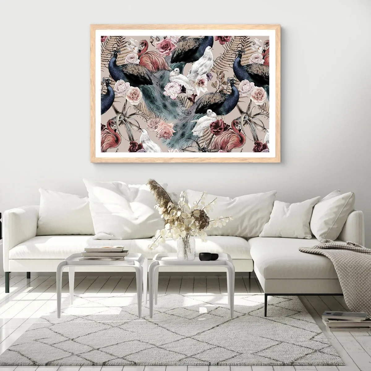 Een poster in een licht eiken lijst - In de paleistuin - 91x61 cm