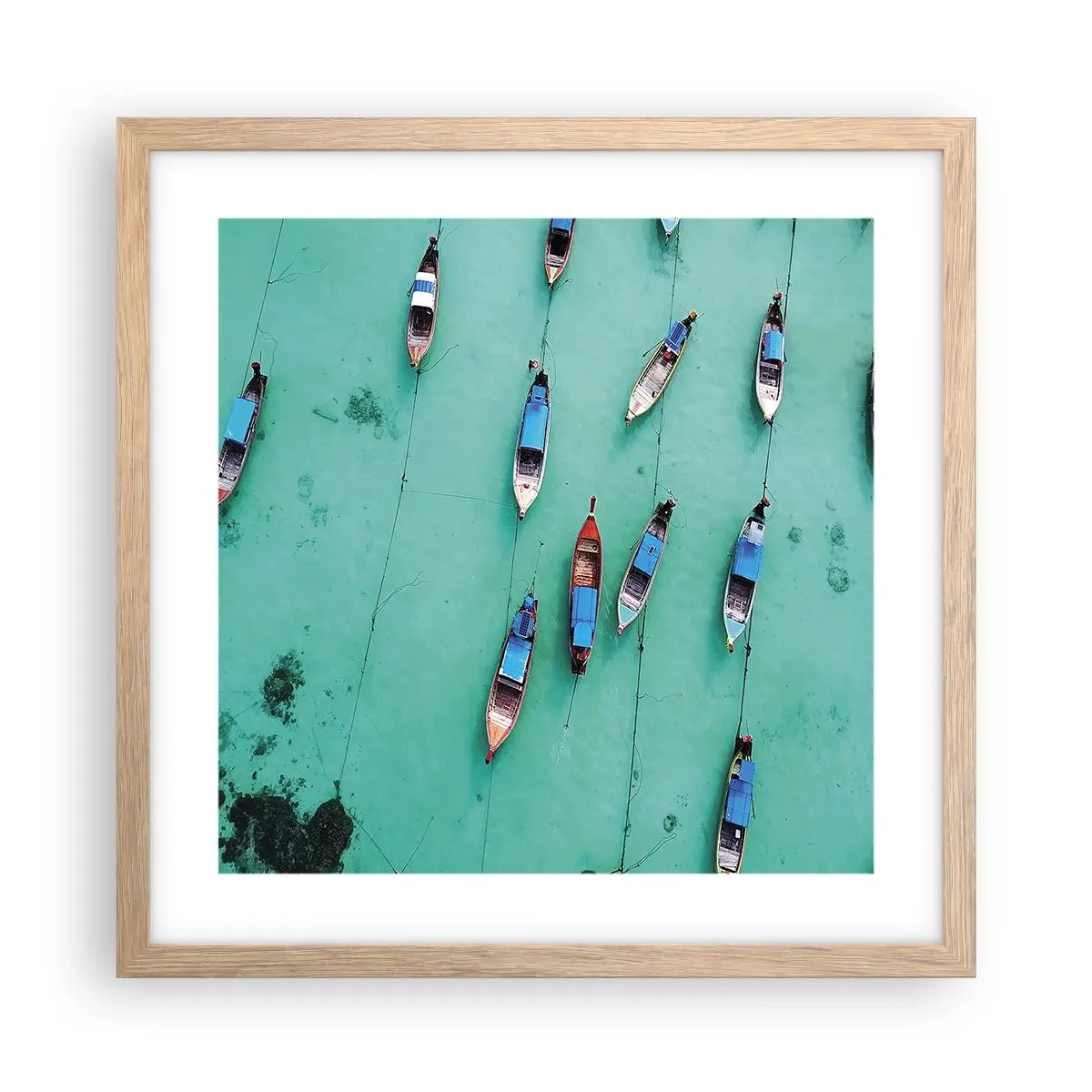 Een poster in een licht eiken lijst - In blijde verwachting - 40x40 cm