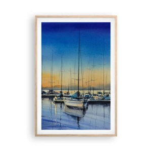 Een poster in een licht eiken lijst - Einde van een goede dag - 61x91 cm