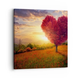 Schilderen op canvas - Het raakt het hart - 30x30 cm