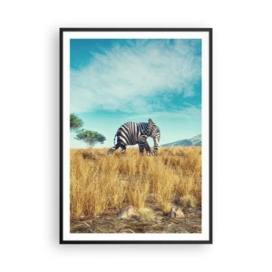 Poster in een zwarte lijst - Grijs is niet meer in de mode - 70x100 cm