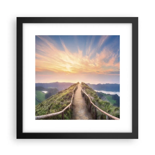 Poster in een zwarte lijst - Dicht bij de hemel - 30x30 cm