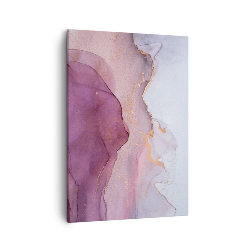 Schilderen op canvas - Lila en paarse golven - 50x70 cm