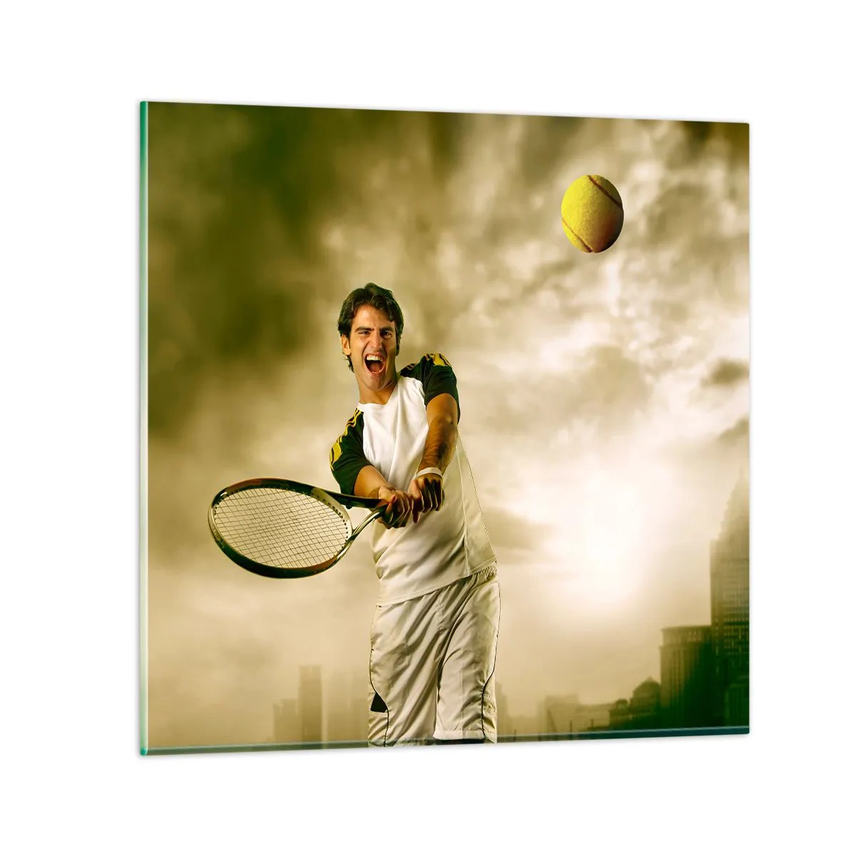 Schilderen op glas - Energie en vreugde - 30x30 cm