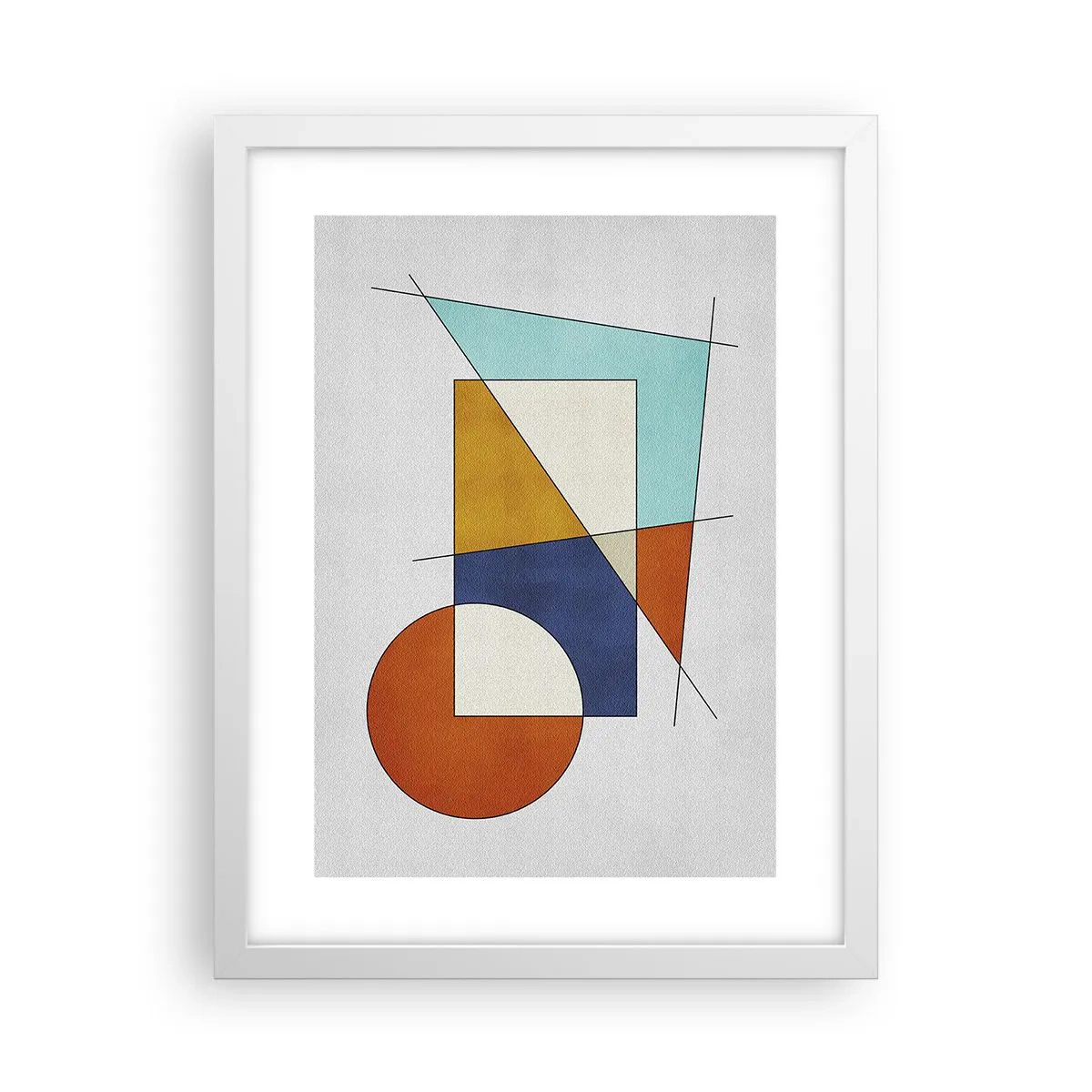 Poster in een witte lijst - Abstractie: modernistisch plezier - 30x40 cm