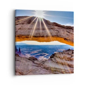 Schilderen op canvas - Door de rotspoort - 40x40 cm