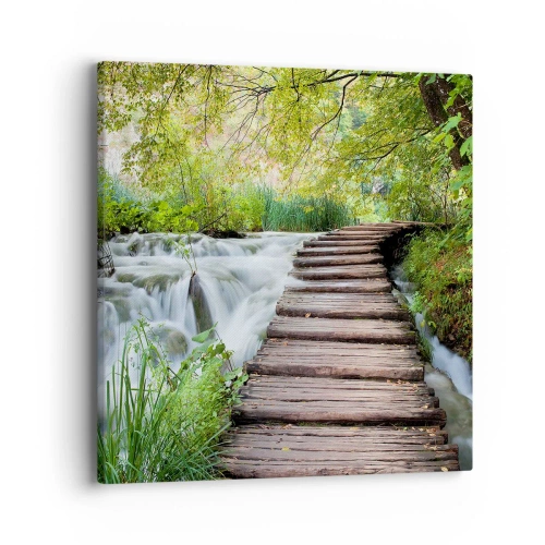 Schilderen op canvas - Geen stilstaand water - 40x40 cm