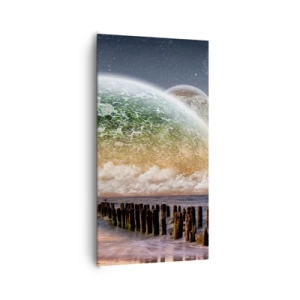 Schilderen op canvas - En de wereld kwam uit het water - 65x120 cm
